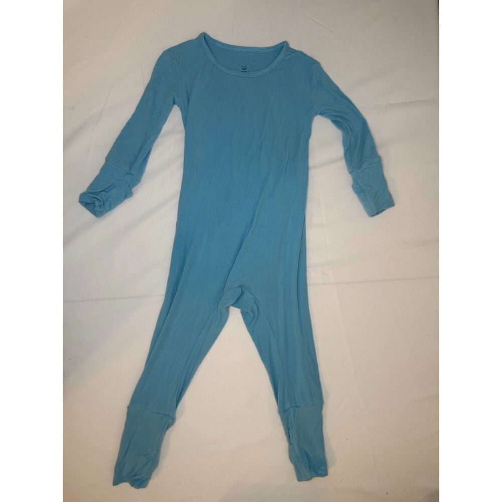 The Simple Seed Blue Bamboo Footed Sleeper 18-24 Months